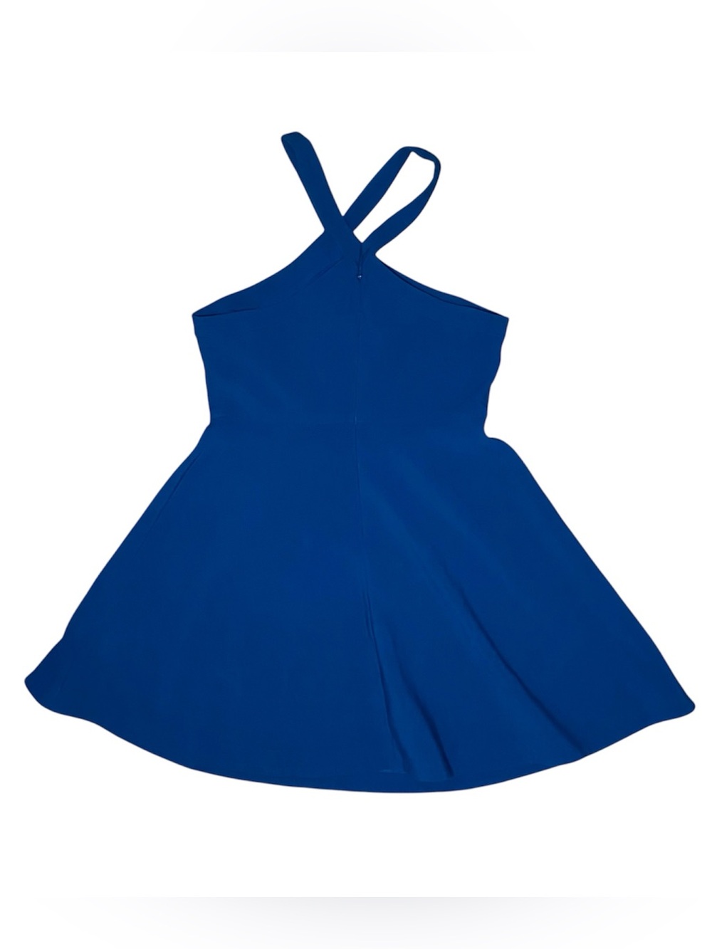 Likely Ashland Halter Sleeveless Fit-and-Flare Short Dress Blue Size 12 Revolve - Picture 3 of 5